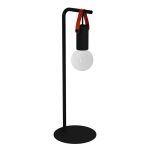 Eglo Lampada Da Tavolo Apricale Nero, Marrone | Adatto per 1x E27