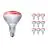 Multipack 10x Philips BR125 IR 250W E27 230-250V Rossa