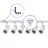 Bright Choice Set completo 1-Fase Rail L 1,5 x 1,5 Metro Bianca | incl. 6x Faretti + GU10 2700K 3W Dimmerabile + Tappo Di Chiusura, Connettore di Alimentazione e L -Connettore