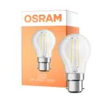 Osram Retrofit Classic LED B22d P45 Sferica Filamento Chiara 4W 470lm - 827 Bianco Molto Caldo | Sostitutiva 40W