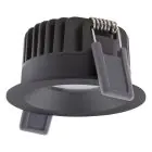 Ledvance Faretti LED Fix Aluminium Nero 8W 640lm 36D - 927 Bianco Molto Caldo | Ritaglio 68mm - IP44 - Miglior resa cromatica - Dimmerabile
