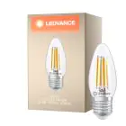 Ledvance Classic LED E27 Candela Filamento Chiara 3.4W 470lm - 827 Bianco Molto Caldo | Dimmerabile - Sostitutiva 40W