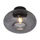 It's about RoMi Luce da soffitto Brussels Vetro Nero | Adatto per 1x E27 