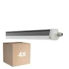 Multipack 4x Ledvance Stagna Reglette Stagna FLEX Cablaggio Entra/Esci 42W 6800lm - 840 Bianco Freddo | IP66 - Sostitutiva 2x 58W