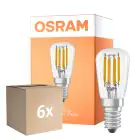 Multipack 6x Osram LED Special E14 Tubular Bulbo T26 Filamento Chiara 2.8W 250lm - 827 Bianco Molto Caldo | Dimmerabile - Sostitutiva 25W