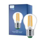 Philips MASTER LED Candela Ultra Efficient E27 Sferica Chiara 2.3W 485lm - 827 Bianco Molto Caldo | Sostitutiva 40W