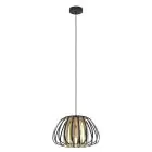 Eglo Luce Pendente Encinitos Nero, Oro | Adatto per E27